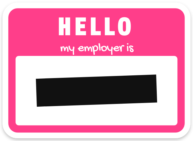 Hello my employer is sticker